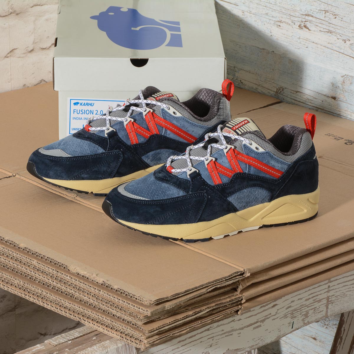 Karhu sneakers uomo F804111 Fusion India Ink Fiery Red