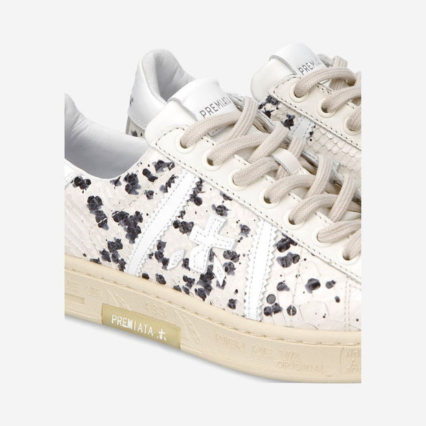 Premiata Russel-D 6504 sneakers donna in pelle bianca pitonata