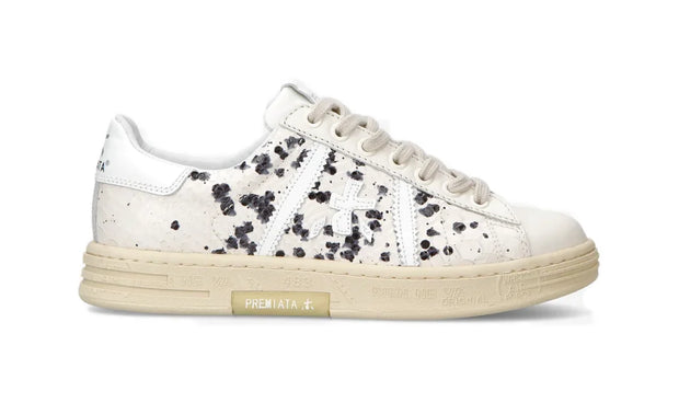 Premiata Russel-D 6504 sneakers donna in pelle bianca pitonata