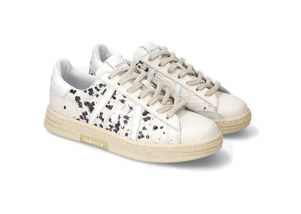 Premiata Russel-D 6504 sneakers donna in pelle bianca pitonata