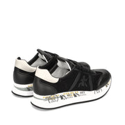 Conny 4821 Sneakers donna Premiata in tessuto e pelle nera