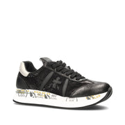 Conny 4821 Sneakers donna Premiata in tessuto e pelle nera