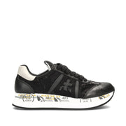 Conny 4821 Sneakers donna Premiata in tessuto e pelle nera