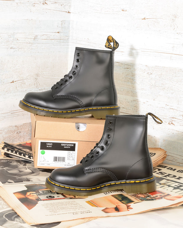 1460 Uomo Black Smooth 8 fori Stivale DR.MARTENS