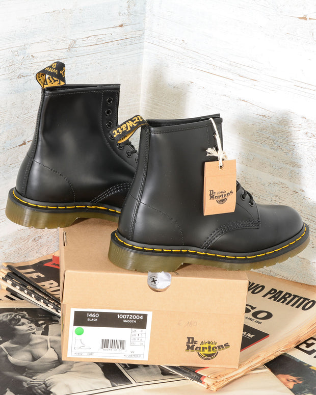 1460 Black Smooth 8 Eye Stivale donna Dr Martens