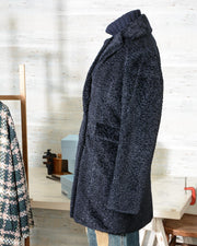 cappotto donna Altea doppiopetto nero tessuto bouclè (5)