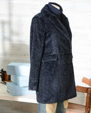 cappotto donna Altea doppiopetto nero tessuto bouclè (3)