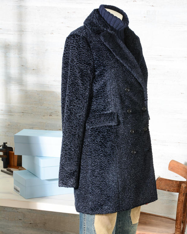 cappotto donna Altea doppiopetto nero tessuto bouclè (3)