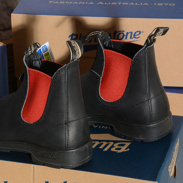 Blundstone Donna 508 Stivale in pelle nera con elastico rosso BLACK LEATHER RED ELASTIC 508 BLUNDSTONE (5 di 8)