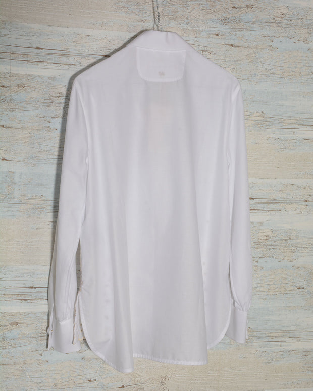 Camicia donna manica lunga Le Sarte Pettegole 100% cotone colore bianco con ricamo