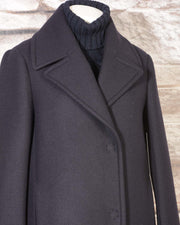 Cappotto Blu Navy in misto lana DKNY Donna Karan New York N365005A4B 414 -10
