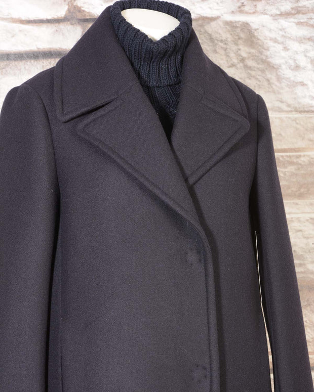 Cappotto Blu Navy in misto lana DKNY Donna Karan New York N365005A4B 414 -10
