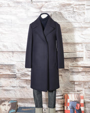 Cappotto Blu Navy in misto lana DKNY Donna Karan New York N365005A4B 414 -11
