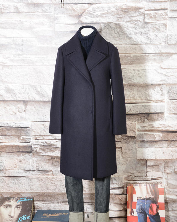 Cappotto Blu Navy in misto lana DKNY Donna Karan New York N365005A4B 414 -11