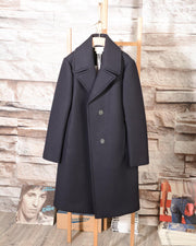 Cappotto Blu Navy in misto lana DKNY Donna Karan New York N365005A4B 414 -2