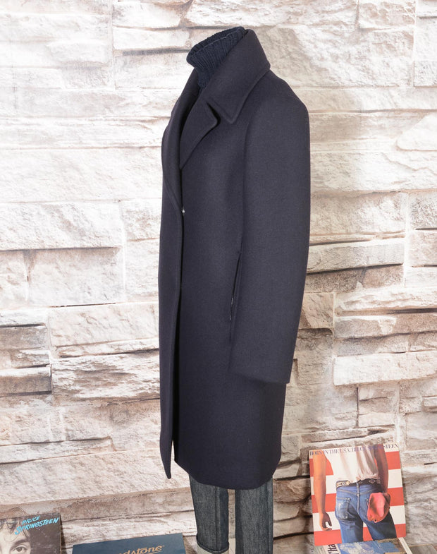 Cappotto Blu Navy in misto lana DKNY Donna Karan New York N365005A4B 414 -7
