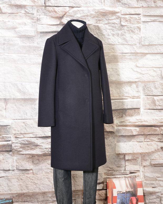 Cappotto Blu Navy in misto lana DKNY Donna Karan New York N365005A4B 414 -9