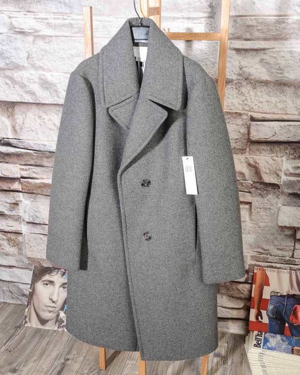 Cappotto in misto lana DKNY Donna Karan New York N365005A4B 070 FLINT -3