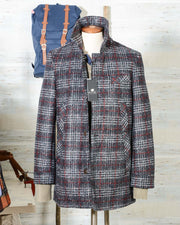 Cappotto uomo Due Soli in lana SHORT COAT SUGAR DS38 principe di galles (2)