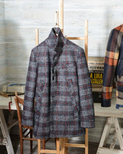 Cappotto uomo Due Soli in lana SHORT COAT SUGAR DS38 principe di galles (8)