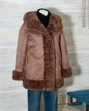 Cappotto donna RRD W22554 eco-Montone Lamb Hood Lady