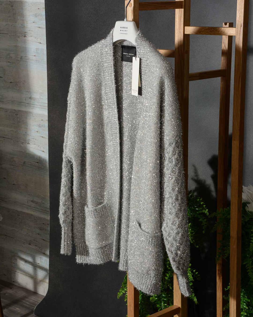Shiny cardigan top