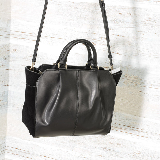 DKNY Handbags Fall 2017 Small Satchel Black R3140100 with suede (6)