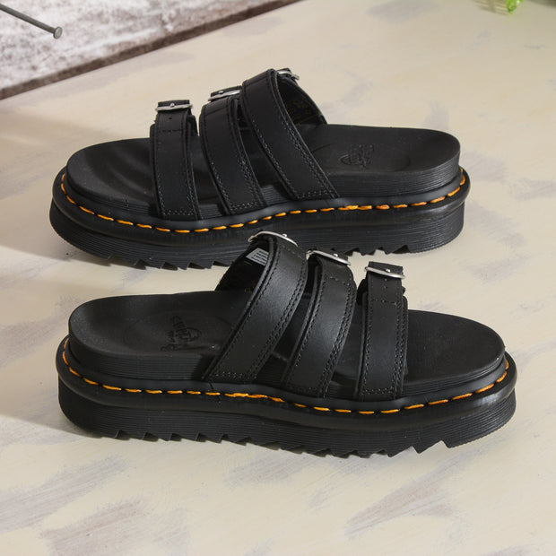 Dr Martens 25456001 BLAIRE SLIDE BLACK HYDRO LEATHER SANDAL (11 di 15)