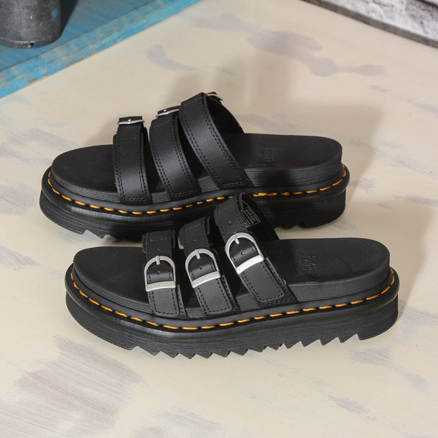 Dr Martens 25456001 BLAIRE SLIDE BLACK HYDRO LEATHER SANDAL (5 di 15)