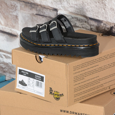 Dr Martens 25456001 BLAIRE SLIDE BLACK HYDRO LEATHER SANDAL (6 di 15)