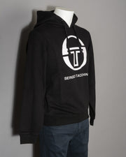 Felpa uomo con cappuccio Sergio Tacchini 37704 ZION SWEATER colore 166 BLACK WHITE