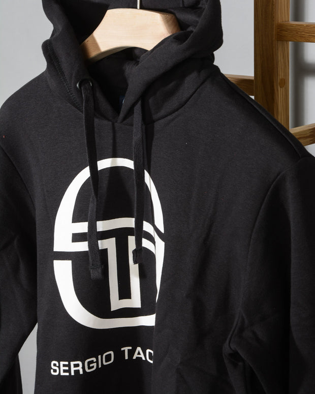 Felpa uomo con cappuccio Sergio Tacchini 37704 ZION SWEATER colore 166 BLACK WHITE