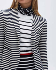 Giacca Blazer donna in cotone Tommy Hilfiger a righe WW0WW27847 03O - BEEHIVE JERSEY (12 di 15)