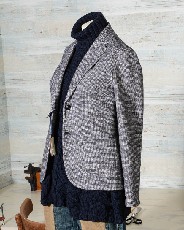Giacca Donna Circolo 1901 in cotone elasticizzato pied-de-poule blu