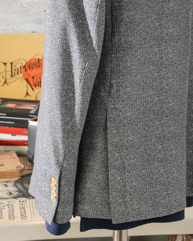 Giacca uomo Circolo 1901 colore grigio spinato in jersey di cotone CN1836 (5)