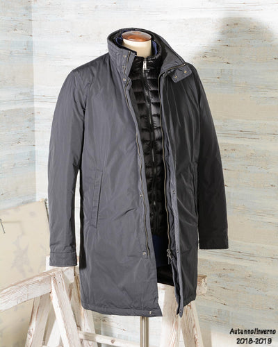 Giaccone uomo imbottito in piuma d'oca ADD ADDDown OAM417 colore nero Black (6 di 9)