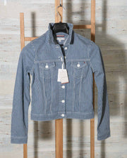 Giubbino jeans donna di Tommy Hilfiger in denim a righe WW0WW30180 SLIM Jacket (1 di 13)