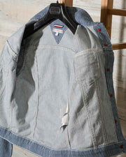 Giubbino jeans donna di Tommy Hilfiger in denim a righe WW0WW30180 SLIM Jacket (5 di 13)