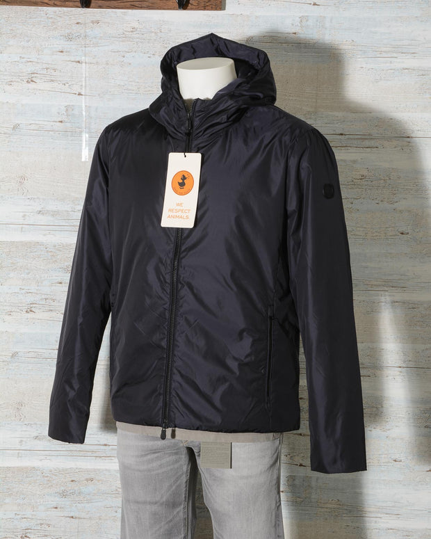Giubbino uomo con cappuccio save the duck mezza stagione D38650M MEGA12 modello AUSTIN colore nero (13 di 14)