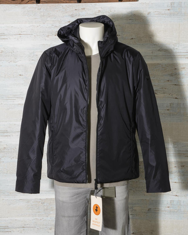 Giubbino uomo con cappuccio save the duck mezza stagione D38650M MEGA12 modello AUSTIN colore nero (7 di 14)