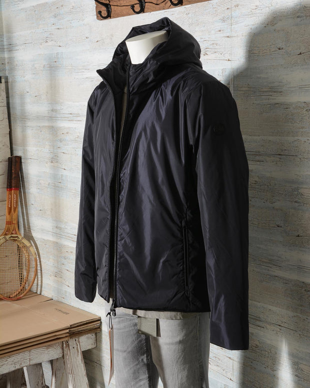 Giubbino uomo con cappuccio save the duck mezza stagione D38650M MEGA12 modello AUSTIN colore nero (8 di 14)