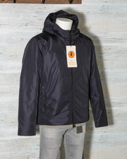 Giubbino uomo con cappuccio save the duck mezza stagione D38650M MEGA12 modello AUSTIN colore nero (9 di 14)