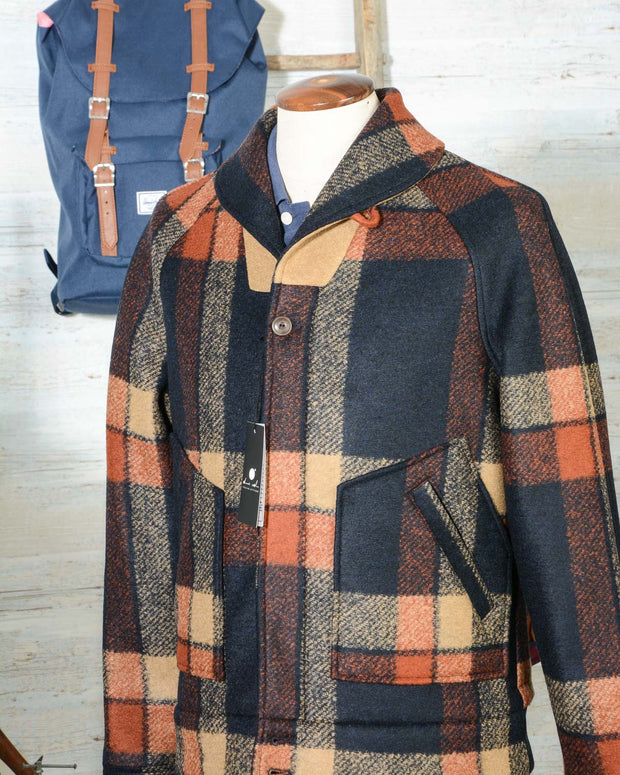 Giubbino uomo in lana Due Soli BLOUSON LIVORNESE SENZA COLLO DS35 Check (6)