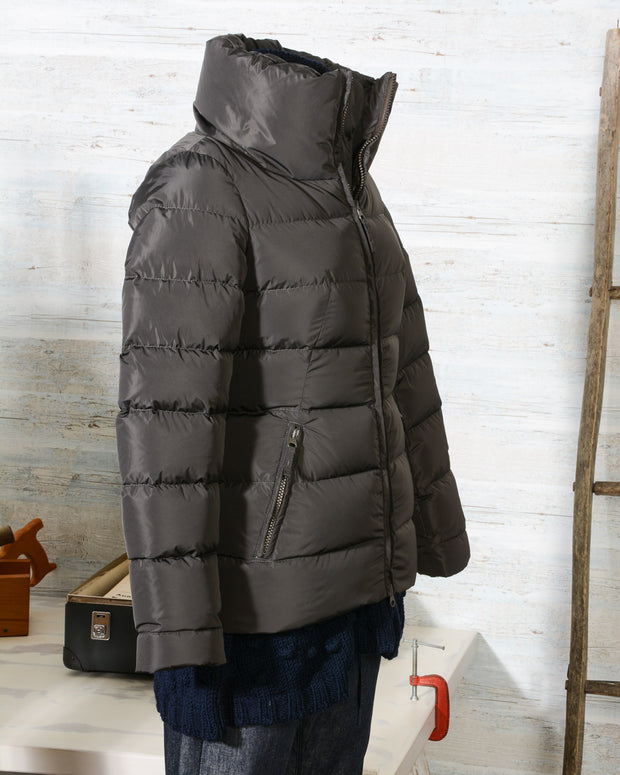 Giubbotto Piumino Donna Aspesi MAFALDA in piuma 6N84 B166 nero (5)