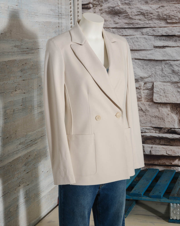 Harris Wharf London A3501PXL Women Double Breasted Blazer With Shoulder Pads Techno Viscose (7 di 14)