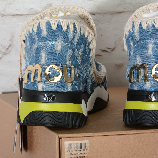 MOU Boots Eskimo Trainer Denim Patchwork 15 cm versione leggera