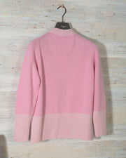Maglia donna girocollo Hubert Gasser in cashmere e seta colore Rosa -10