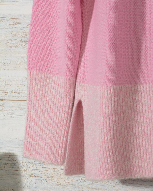 Maglia donna girocollo Hubert Gasser in cashmere e seta colore Rosa -7
