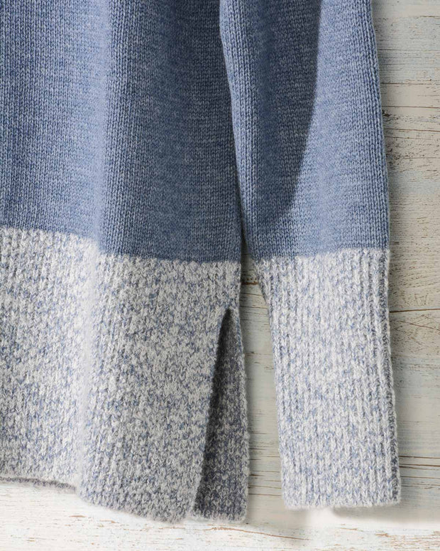 Maglia donna girocollo Hubert Gasser made in italy in cashmere e seta colore Azzurro -10
