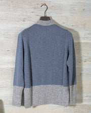 Maglia donna girocollo Hubert Gasser made in italy in cashmere e seta colore Azzurro -15